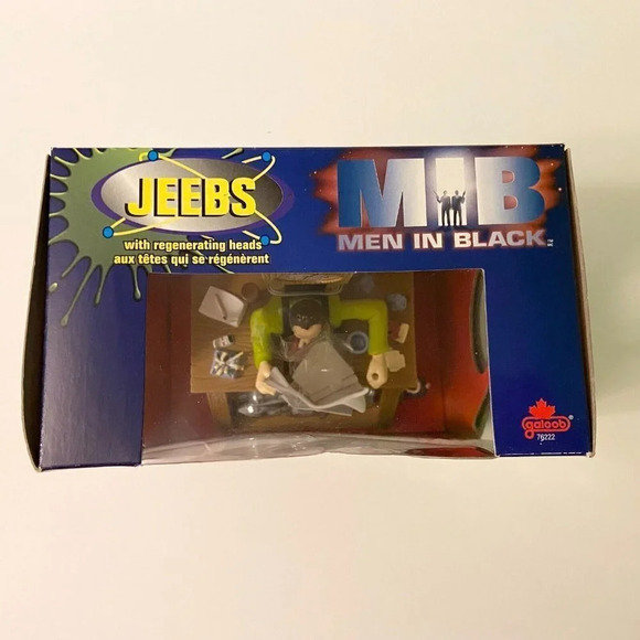 Vintage 1997 Men In Black MIB Jeebs Rotating  Head Action Figure Desk Galoob - Picture 6 of 16